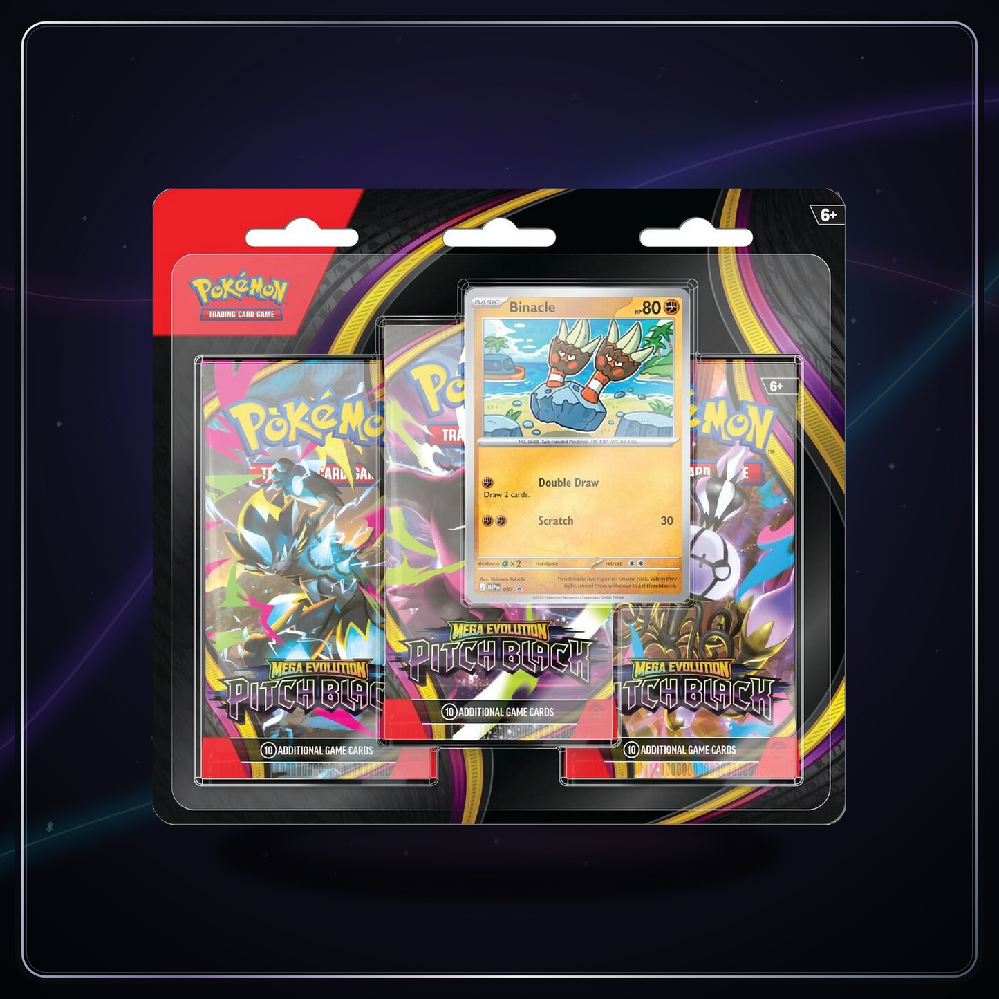 Pitch Black 3-Pack Blister — Binacle