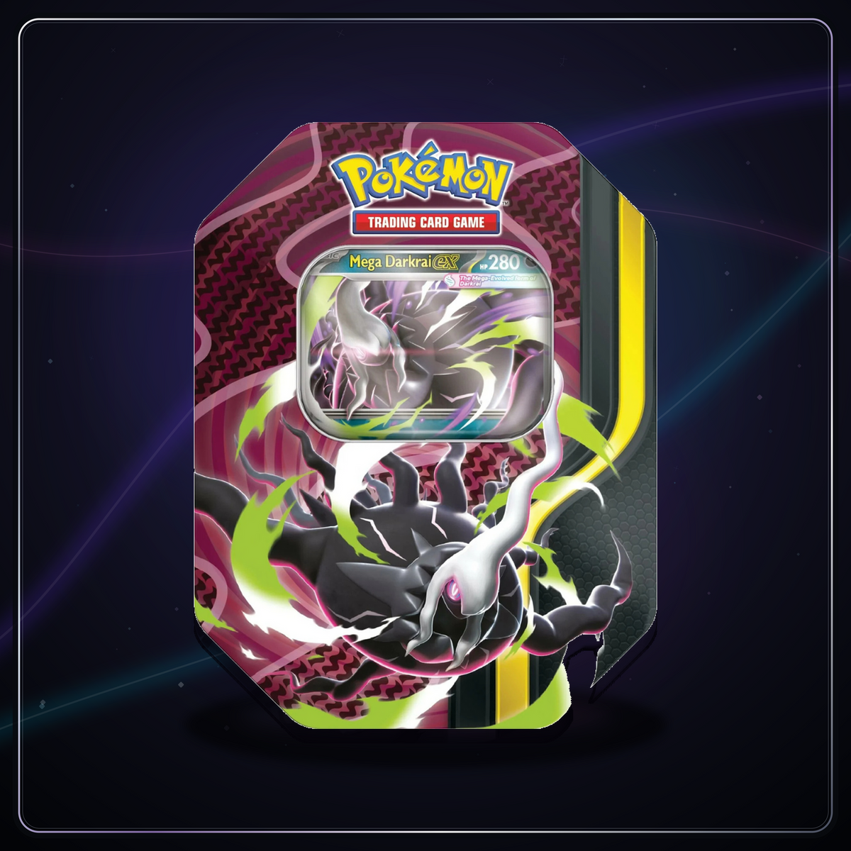 Pokémon TCG: Mega Forces Tin – Mega Darkrai ex (4 Booster Packs)