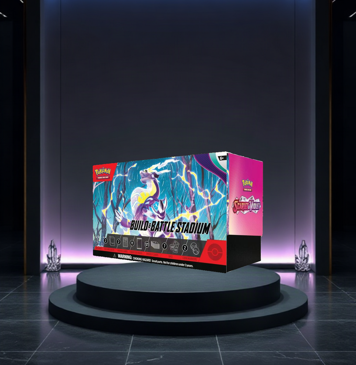 Pokémon TCG: Scarlet & Violet Build & Battle Stadium — English standard factory-sealed retail stadium, 11 booster packs