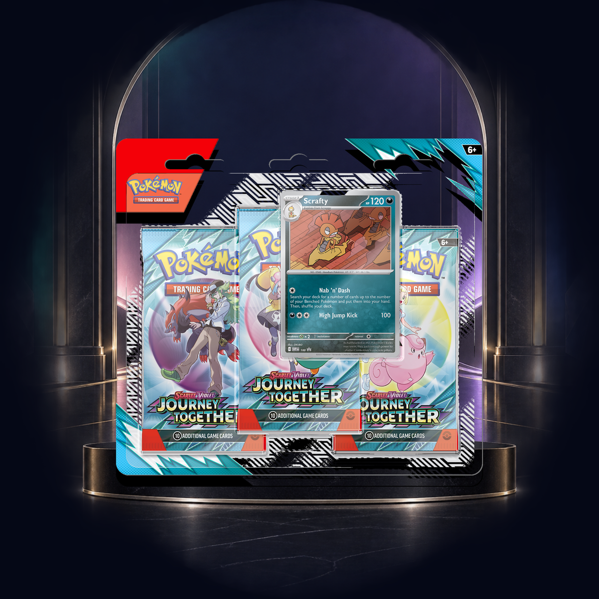 Pokemon TCG: Scarlet & Violet - Journey Together 3-Pack Blister - Scrafty