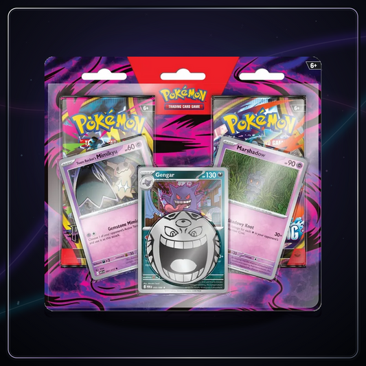 Pokemon TCG: Mega Evolution - Pitch Black & Chaos Rising Gengar Enhanced 2-Pack Blister
