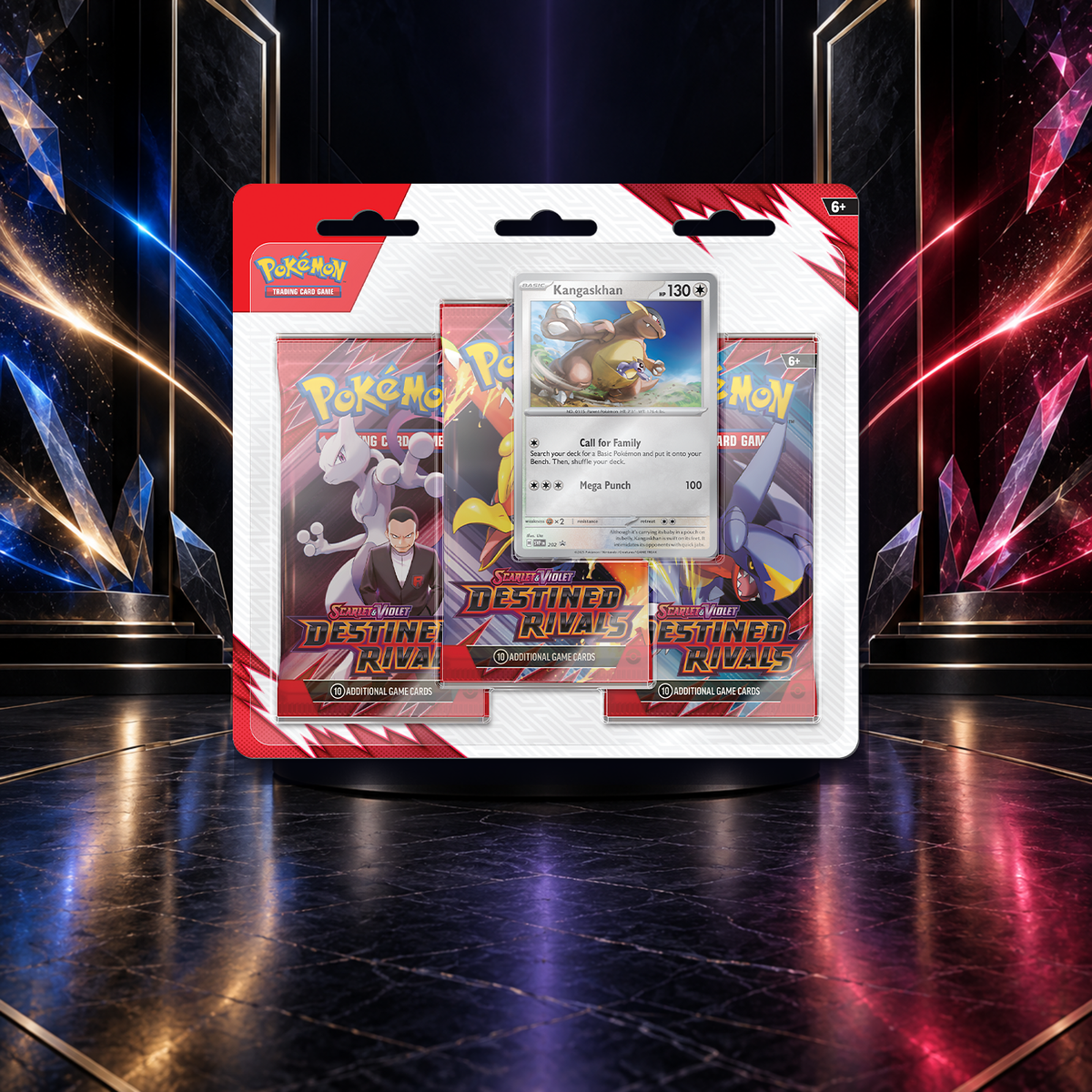 Pokémon TCG Destined Rivals 3-Pack Blister | Kangaskhan Promo