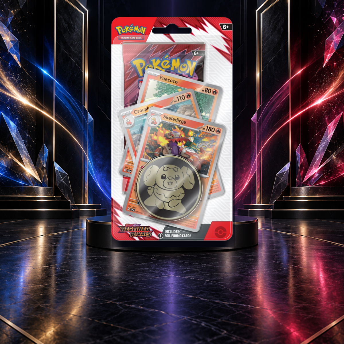 Pokémon TCG: Destined Rivals Premium Checklane Blister – Skeledirge