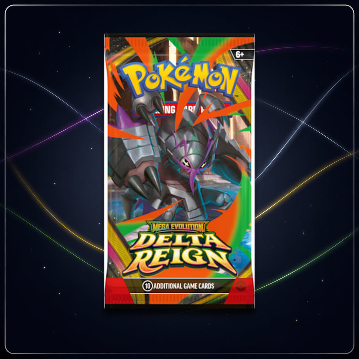 Pokémon TCG Mega Evolution Delta Reign Mega Golisopod booster pack artwork
