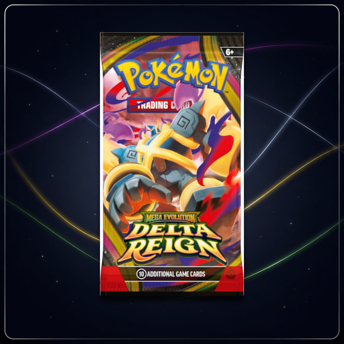 Pokémon TCG Mega Evolution Delta Reign Mega Golurk booster pack artwork