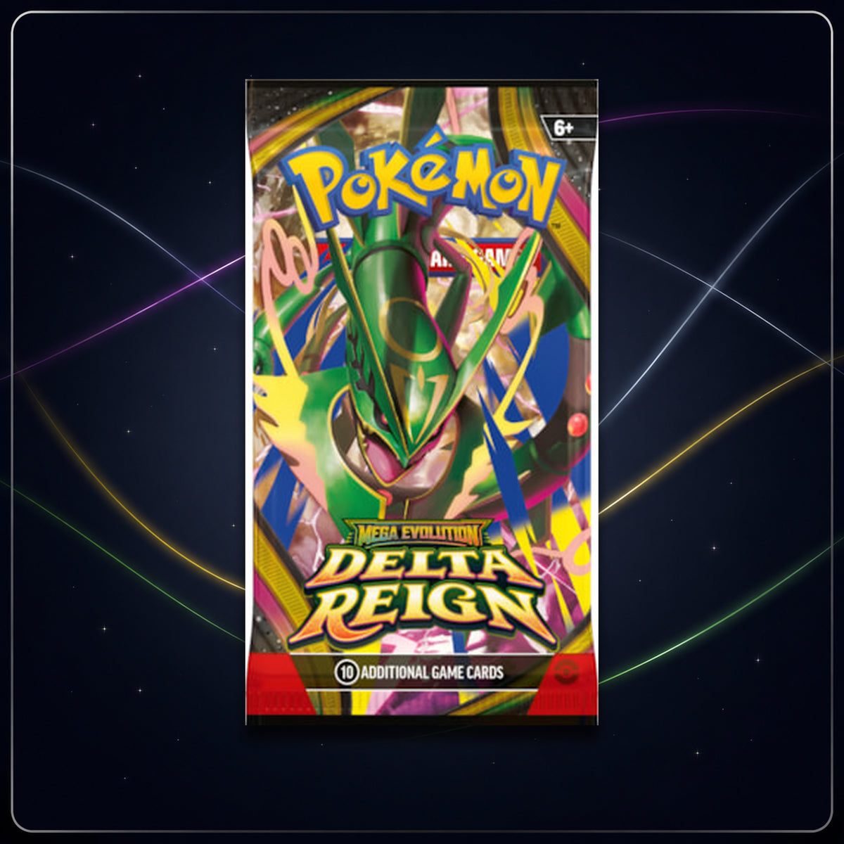 Pokémon TCG Mega Evolution Delta Reign Mega Rayquaza booster pack artwork