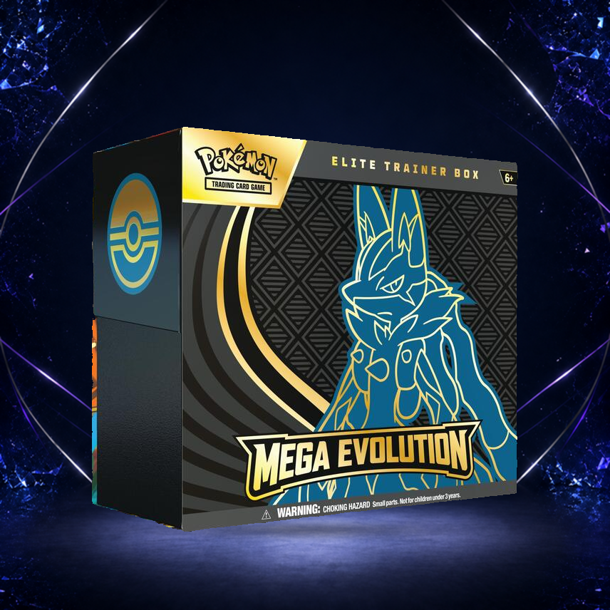 Mega Evolution Elite Trainer Box [Mega Lucario] — English Mega Lucario artwork variant with Riolu promo