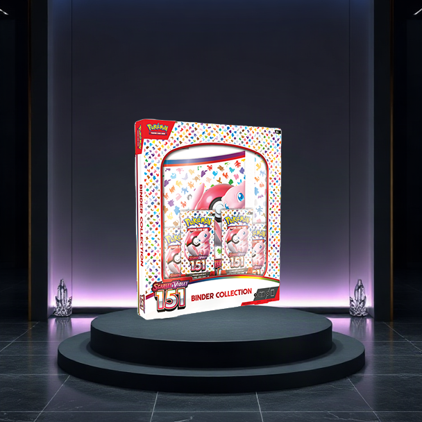 English Pokémon TCG Scarlet & Violet—151 Binder Collection with nine-pocket binder and four booster packs