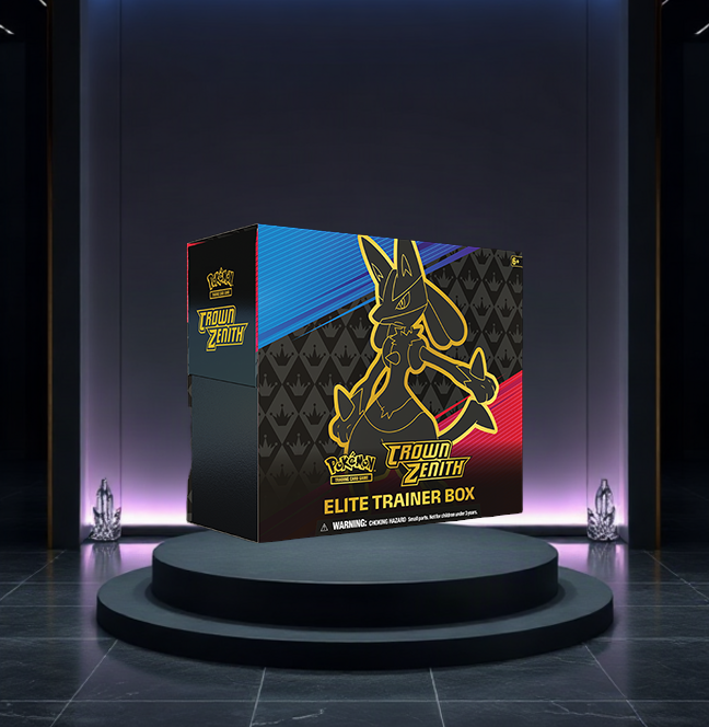 Pokémon TCG: Crown Zenith Elite Trainer Box — English; standard retail Elite Trainer Box; 10 booster packs; Lucario VSTAR promo