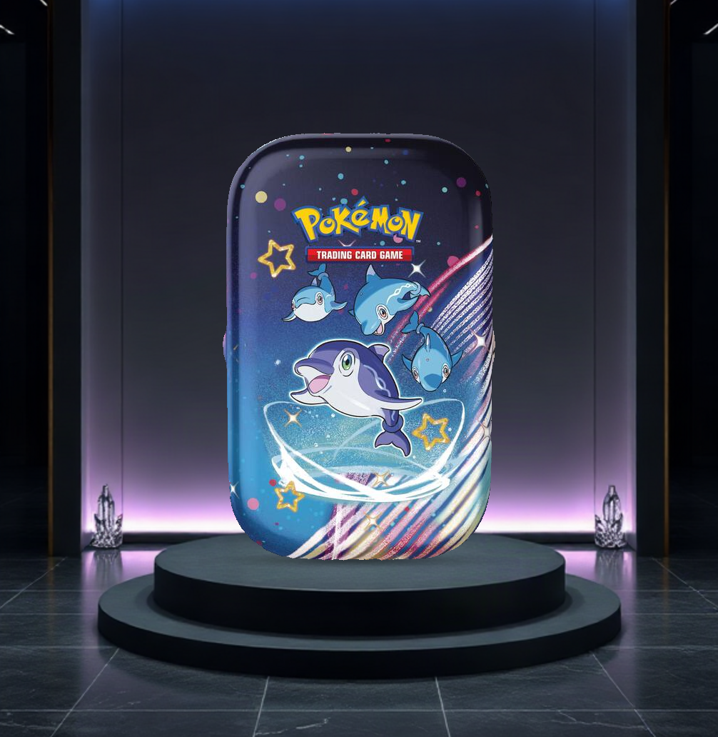 Pokémon TCG: Scarlet & Violet—Paldean Fates Mini Tin — Finizen — English retail mini tin; Finizen artwork; single sealed tin