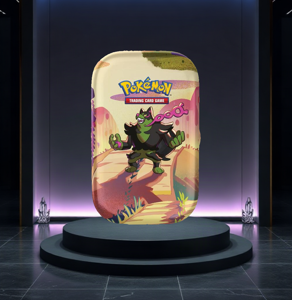 Pokémon TCG: Scarlet & Violet—Shrouded Fable Mini Tin (Okidogi) — English Okidogi artwork variant