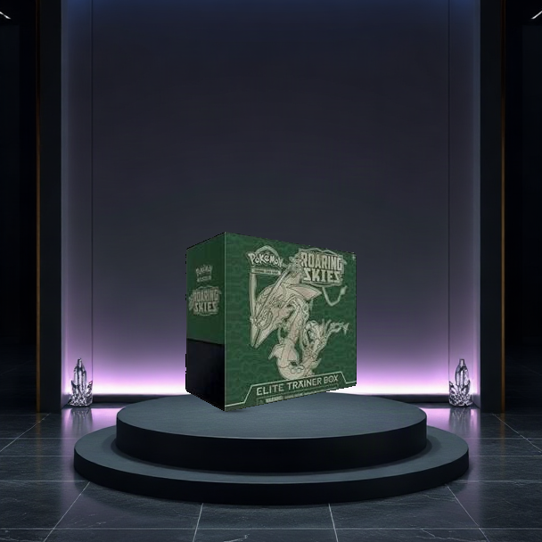 XY Roaring Skies Elite Trainer Box — English XY—Roaring Skies Elite Trainer Box; launched May 5, 2015